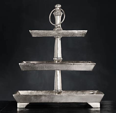 Grand Brasserie Cast Aluminum Tiered Rectangular Stand