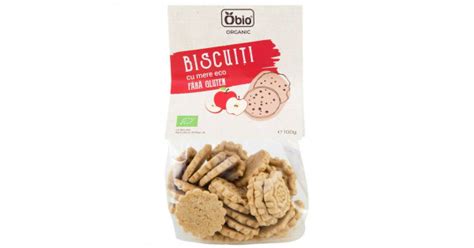 Biscuiti Cu Mere Fara Gluten Bio 100g Obio