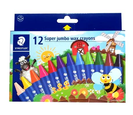 KTS ดนสอสเทยน Staedtler Super Jumbo Wax Crayons 12ส Lazada co th