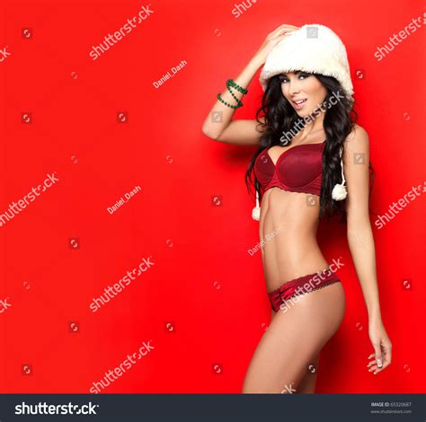 Beautiful Sexy Woman Wearing Red Lingerie Stock Photo 65320687 Shutterstock