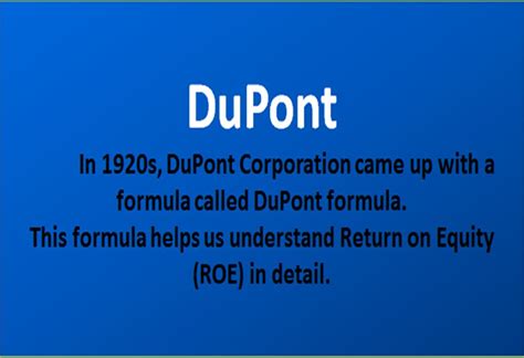 DuPont Formula - Eloquens