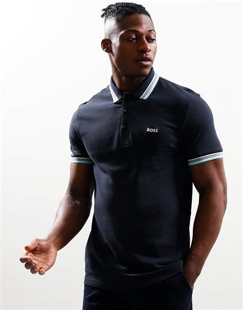 Boss Paddy Polo Shirt Dark Blue Terraces Menswear