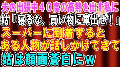 【スカッとする話】「夫の海外出張中、40℃の高熱を出した私に義母「寝てないで買い物に車出せ！」→スーパーに着くとある人物が話しかけて来て姑は