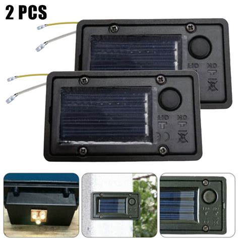 Set Of Solar Lights Replacement Top With Led Bulbs Solar Panel