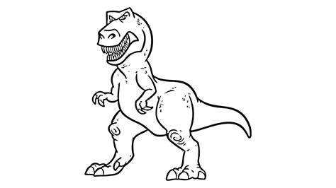 Simple T Rex Dinosaur Drawing Idokera