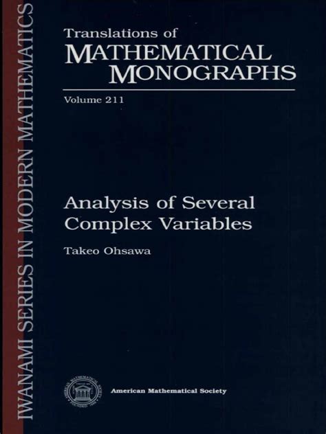 Analysis Of Several Complex Variables Takeo Ohsawa Pdf Pdf