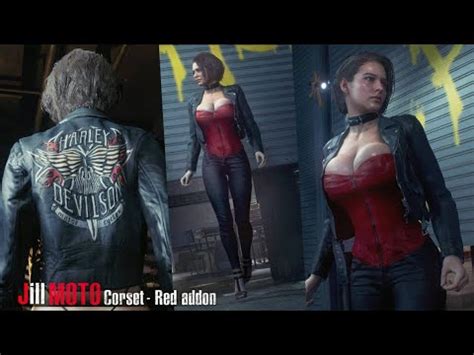 Resident Evil 3 2020 Jill Moto Corset Red Addon Outfit Mod YouTube