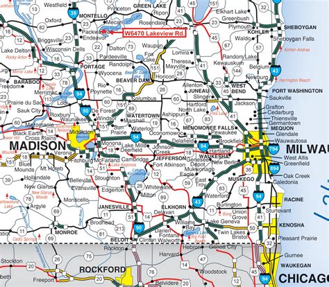 Map Of Wisconsin Highways - London Top Attractions Map