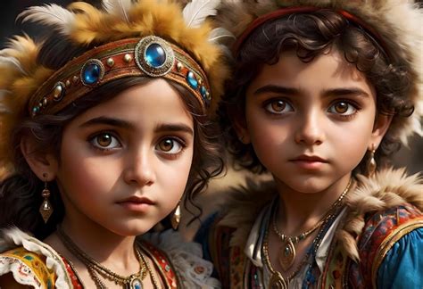 Premium Photo | Beautiful gypsy children in elegant gypsy costumes