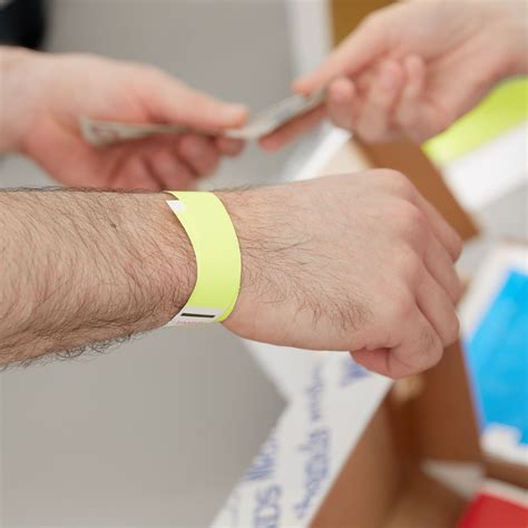 3/4" x 10" Blue, Green, Red and Yellow Disposable Tyvek® Wristbands ...