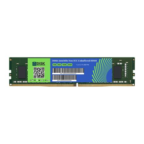 DDR4 2666MHz Non-ECC Unbuffered DIMM - DiskMFR