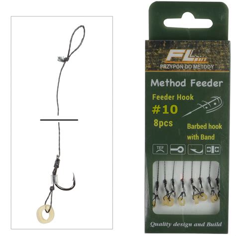 Przypon Haczyki Method Feeder 10 Gumka Plecionka 64 1823