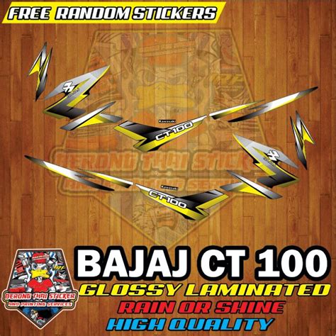 Kawasaki Bajaj CT 100 Stock Decals Shopee Philippines