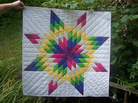 Hand Quilted Lone Star Baby Quilt By Serenstitches On Etsy