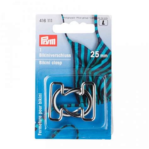 Bikini Belt Clasp Hook Silver 25mm Prym