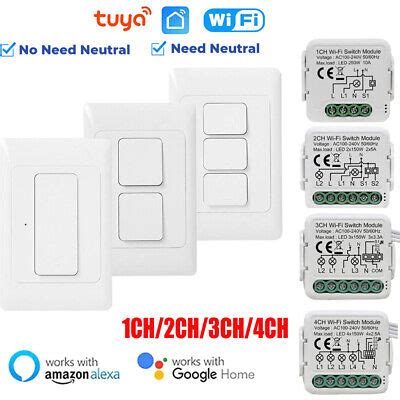 1 2 3 Gang Wifi ZigBee Smart Lichtschalter Dimmer Relais Modul Alexa