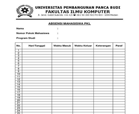 Contoh Laporan Pkl Sistem Informasi Absensi Karyawan Pendukung Ilmu