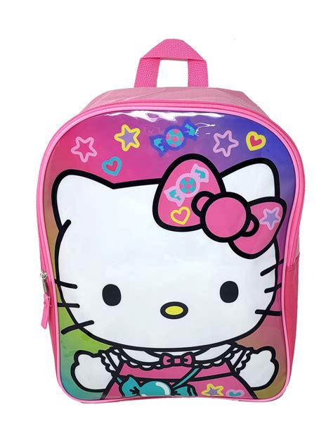 Hello Kitty Lovely Bow Black Pink Mini Backpack 10 Inch