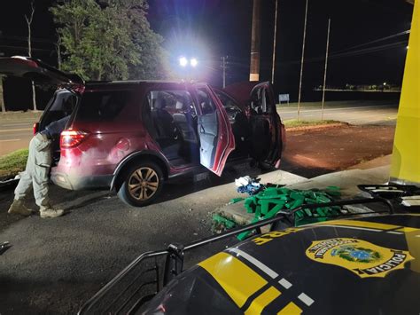 PRF Apreende 128 Kg De Maconha Em Carro Placas Do Paraguai E Prende