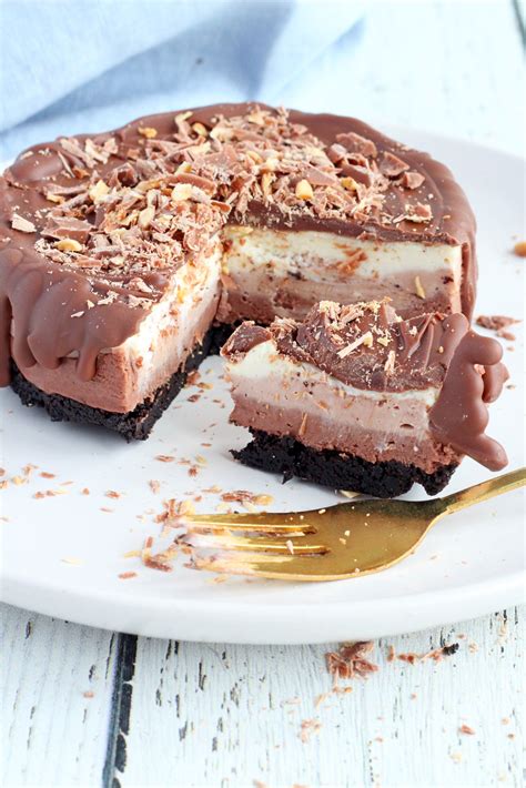 Triple Layered Cheesecake Chocolate No Bake Julia Recipes