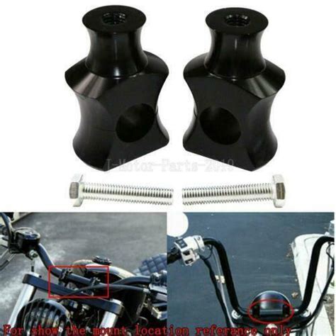 1 Black Handlebar Bars Riser Mount For Kawasaki Vulcan Vn 1700 1600 1500 800 Ebay