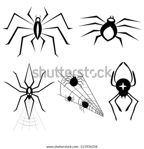 Vector Spider Silhouette Collection Vector De Stock Libre De Regalías