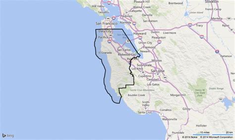 Map Of San Mateo County Ca And Travel Information Download Free San