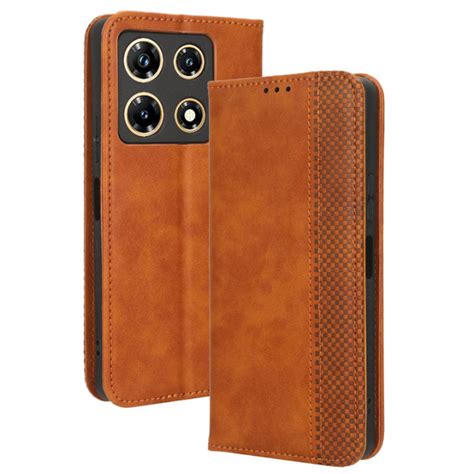 Vantime For Infinix Note 30 Pro 4G Retro PU Leather TPU Wallet Case