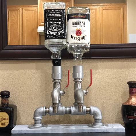 Stainless Steel Double Liquor Dispenser With Tap Handle By Primobars On