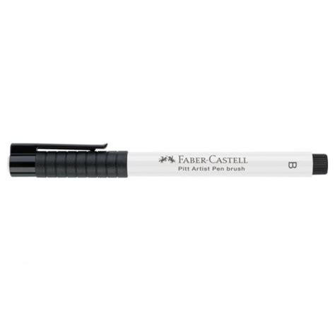 Stylo Feutre Avec Pointe Pinceau Faber Castell Blanc Trait De Mm