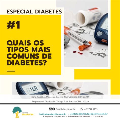 Quais Os Tipos Mais Comuns De Diabetes Instituto Endovitta