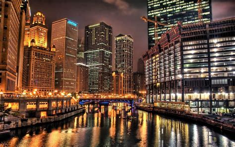 Chicago City Night Wallpapers Top Free Chicago City Night Backgrounds