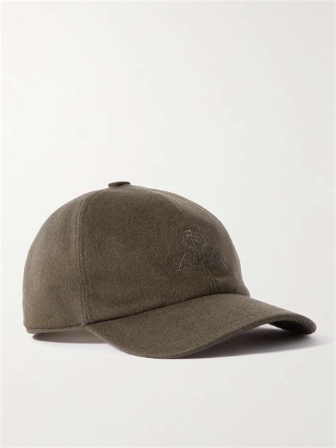 Army Green Logo Embroidered Storm System Cashmere Baseball Cap LORO