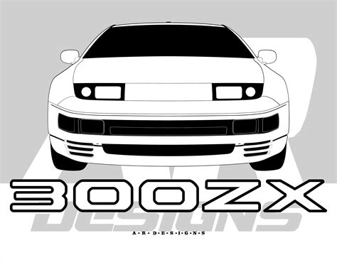 Nissan 300zx Delantero PNG SVG Etsy España