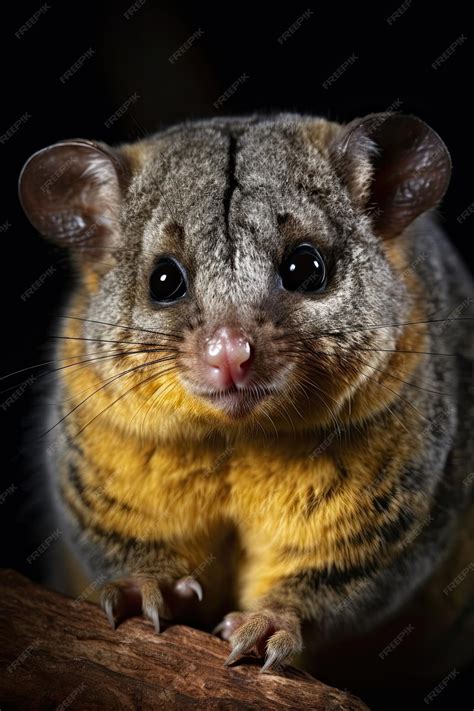 Premium AI Image | A possum with a black background