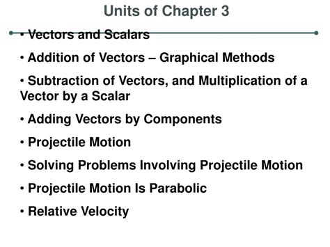 Ppt Chapter 3 Kinematics In Two Dimensions Vectors Powerpoint