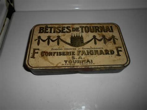 ANCIENNE BOITE PUBLICITAIRE Bêtises de Tournai Faignard EUR 12 00