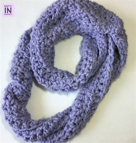 Chunky Lavender Scarf Free Pattern Pretty In Crochet