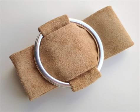 Soft Leather Wide Cuff Bracelet Real Nude Suede Wristband Etsy