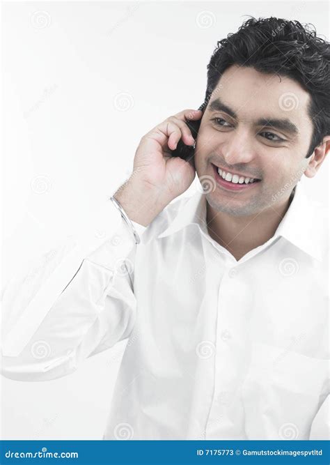 Man Talking On His Cell Phone Stock Image Image Of Clean Dude 7175773