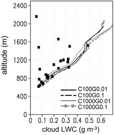 Horizontally And Time Averaged Cloud Liquid Water Content Lwc G M