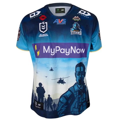 Buy 2023 Gold Coast Titans NRL ANZAC Jersey - Mens - Your Jersey