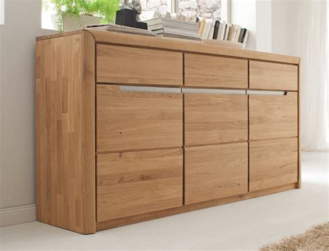 Sideboard Pisa Eiche Bianco Massiv X X Cm Anrichte Kommode