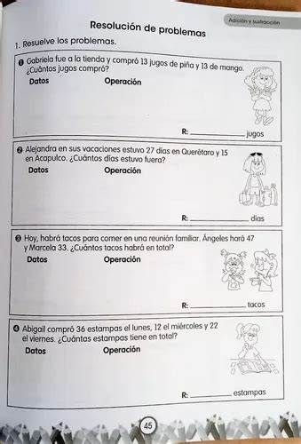 Ejercicios Y Problemas Matematicos 2 Primaria en venta en Coyoacán