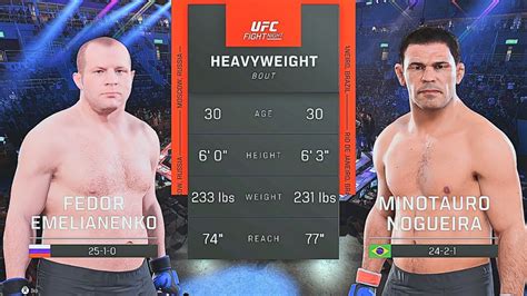 Fedor Emelianenko Vs Minotauro Nogueira Ea Sports Ufc Simulations