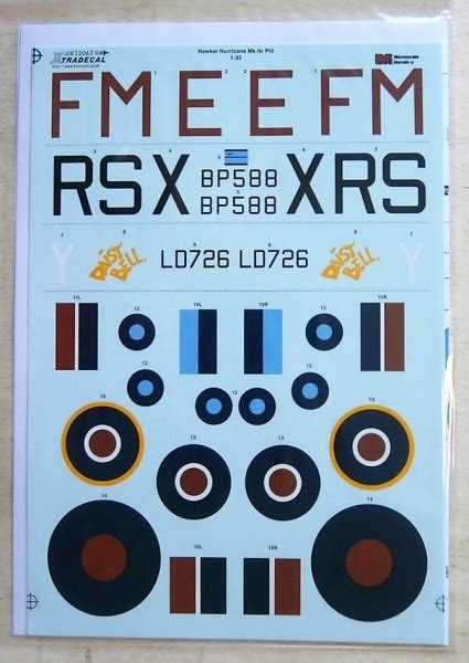 XTRADECAL 1 32 32063 HAWKER HURRICANE Mk IIc PART 2 Model Kit Decals