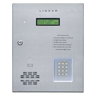 Linear Ae Plus Audio Video Or Keypad Entry Specifications Linear