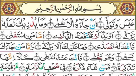 Surah Abasa He Frowned Full Recited Hafiz Ekramullah With Arabic Text 80