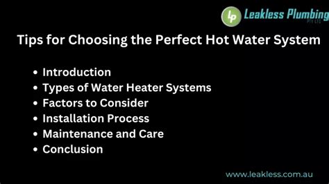 PPT Tips For Choosing The Perfect Hot Water System PowerPoint Presentation ID