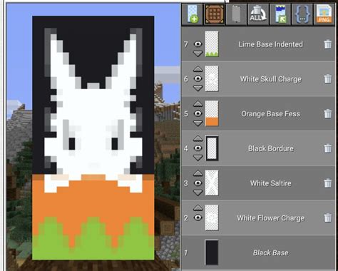 Bunny With A Carrot Minecraft Banners Minecraft Banner Designs